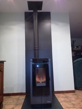 Installation poêle à bois et granulé